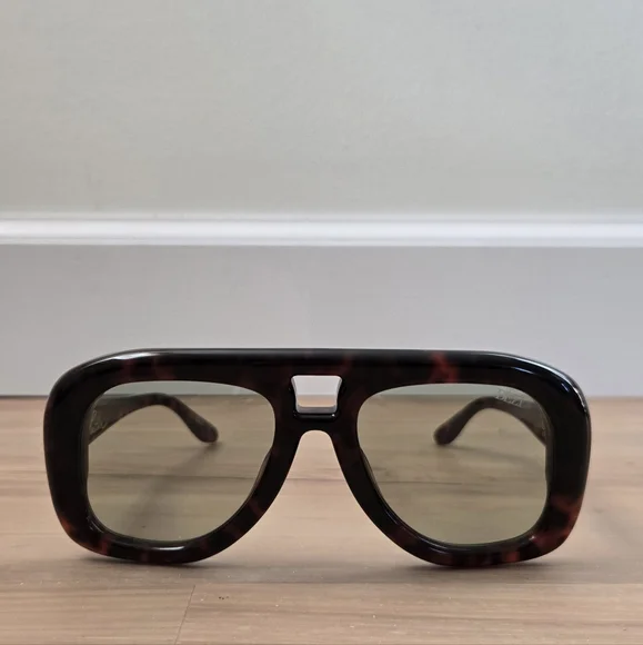 dezi | pusha | oversized aviator sunglasses | tortoise | woman owned - Picture 1 of 8